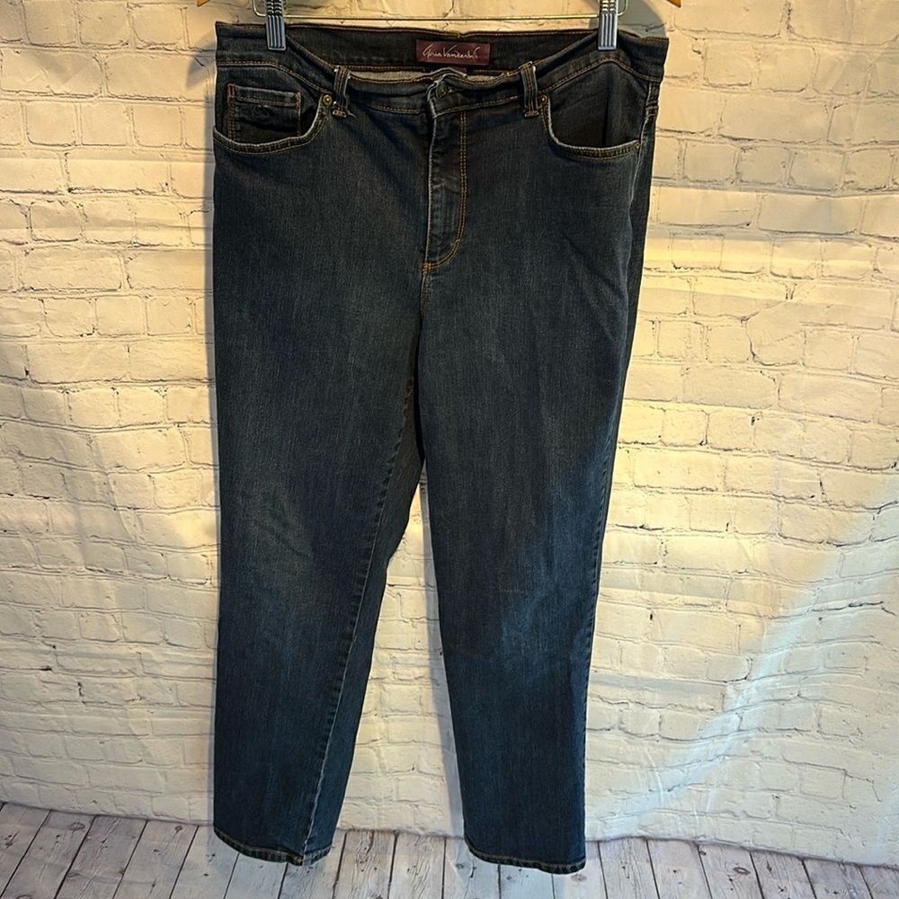 ☀️Gloria Vanderbilt Amanda Classic Fit Jeans Women’s Size 14 Dark Wash Denim